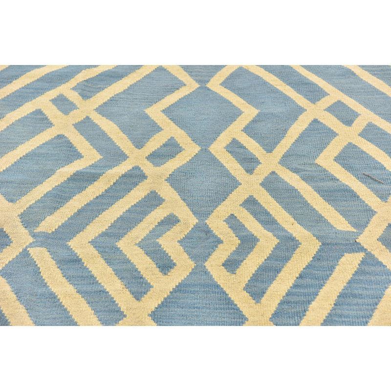 Tapis rectangulaire bleu clair Newsom