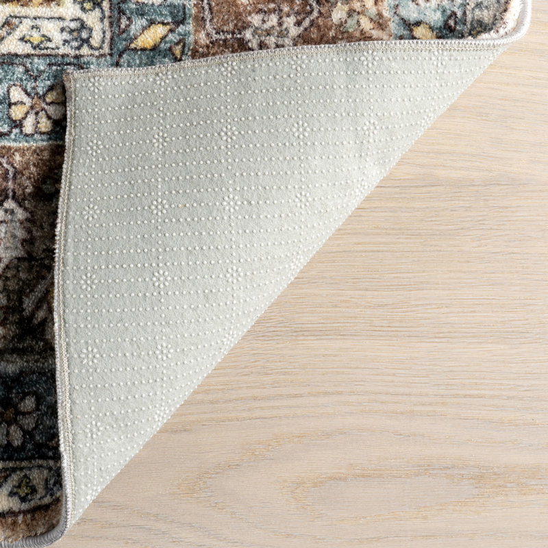 Tapis lavable à la machine Romona Medallion, Rectangle de 5 pi x 8 pi