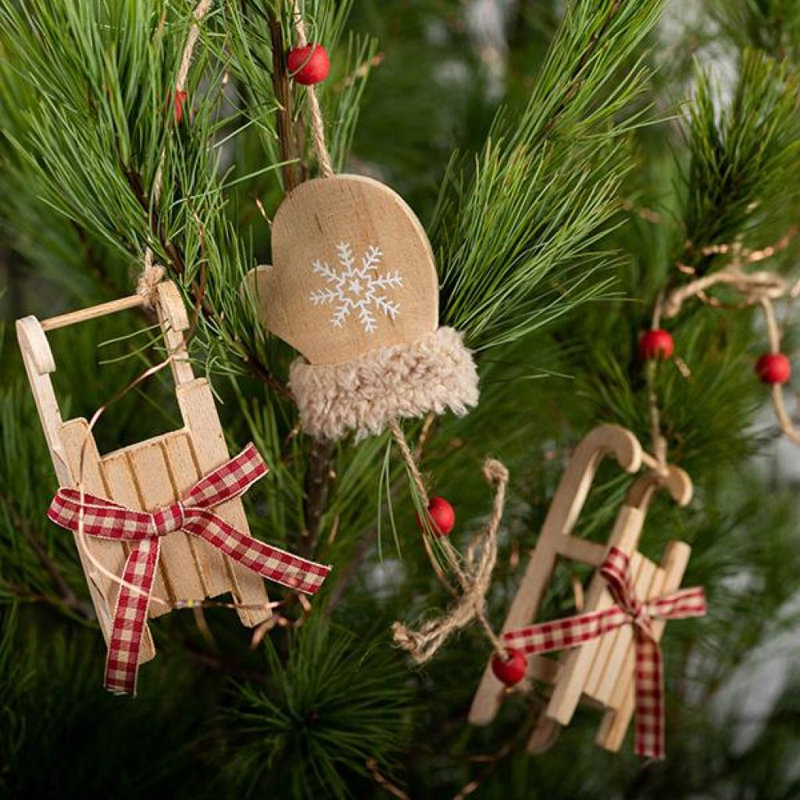 Guirlande traîneaux et mitaines de Noël