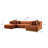 Amanda Orange Double Chaise Sectional