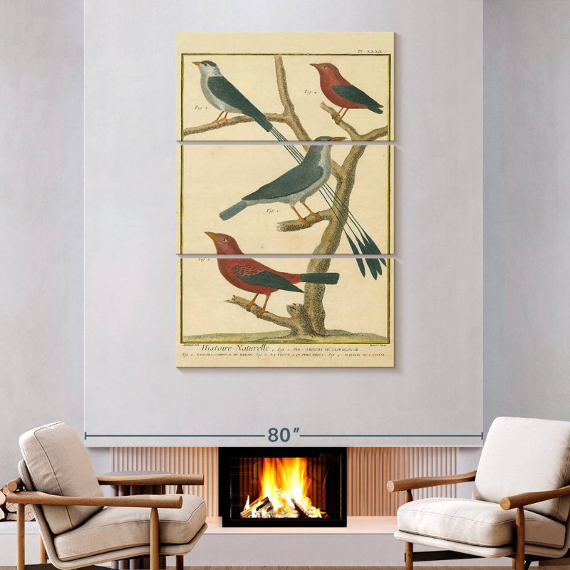 Brampt Bird Drawing I, 74" H x 48" W