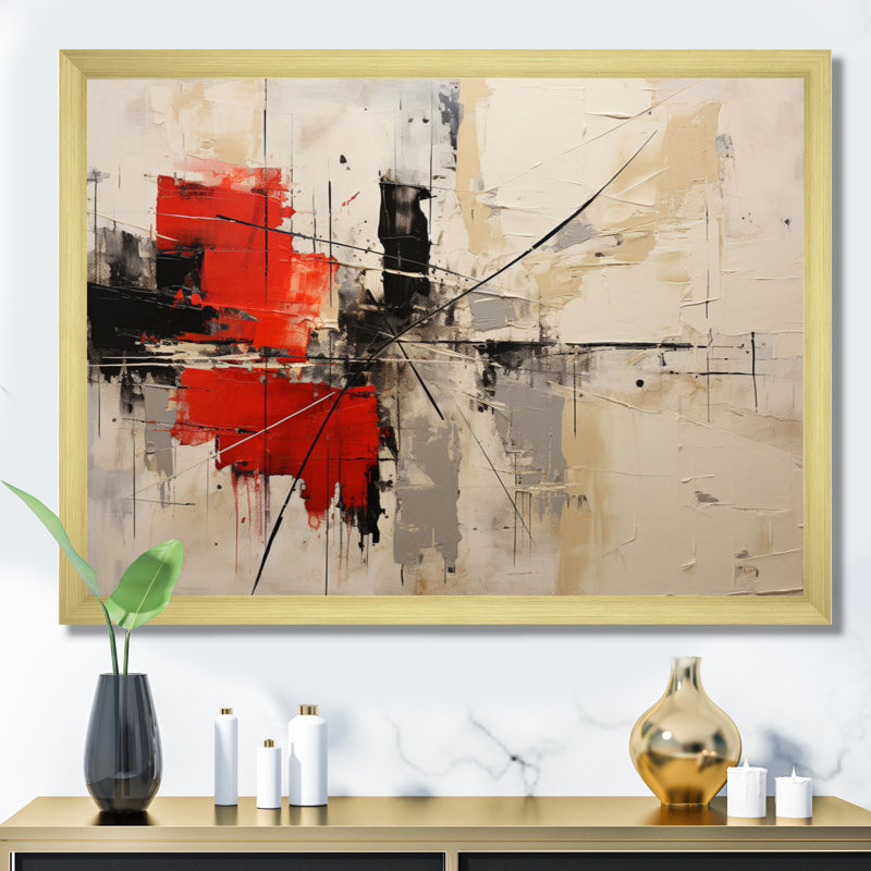 «Duality» de Gauti I, Encadrement doré, H 12 po x l 20 po x P 1 po