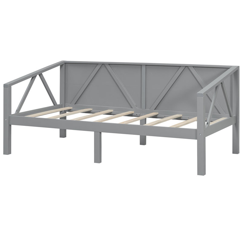 Gray Twin Daybed With Clean, Elegant Silhouette, Multi - Functional Use, Triangle Supported Frame, And Space Utilizing Under Bed. 79.5"L X 42.3"W 34.7", Some Assembly Needed Clean Design Hue, Can Be