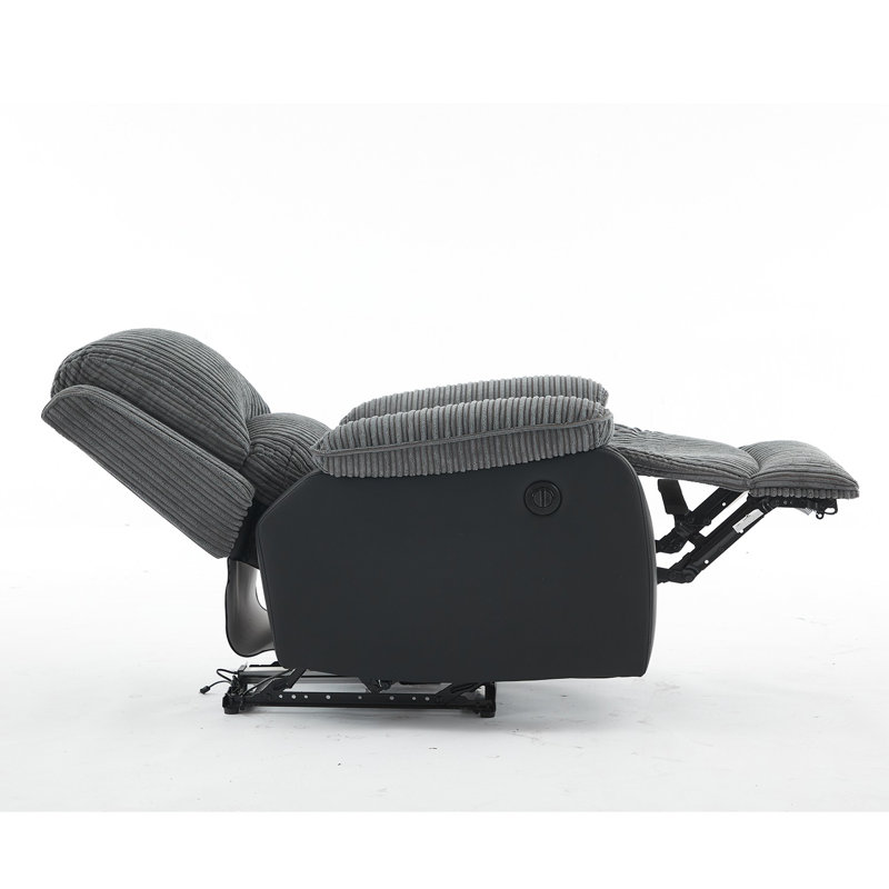 Reclining Sofa Sectional Recliner Plush Corduroy Couches Set Sofa, Power - Push Button