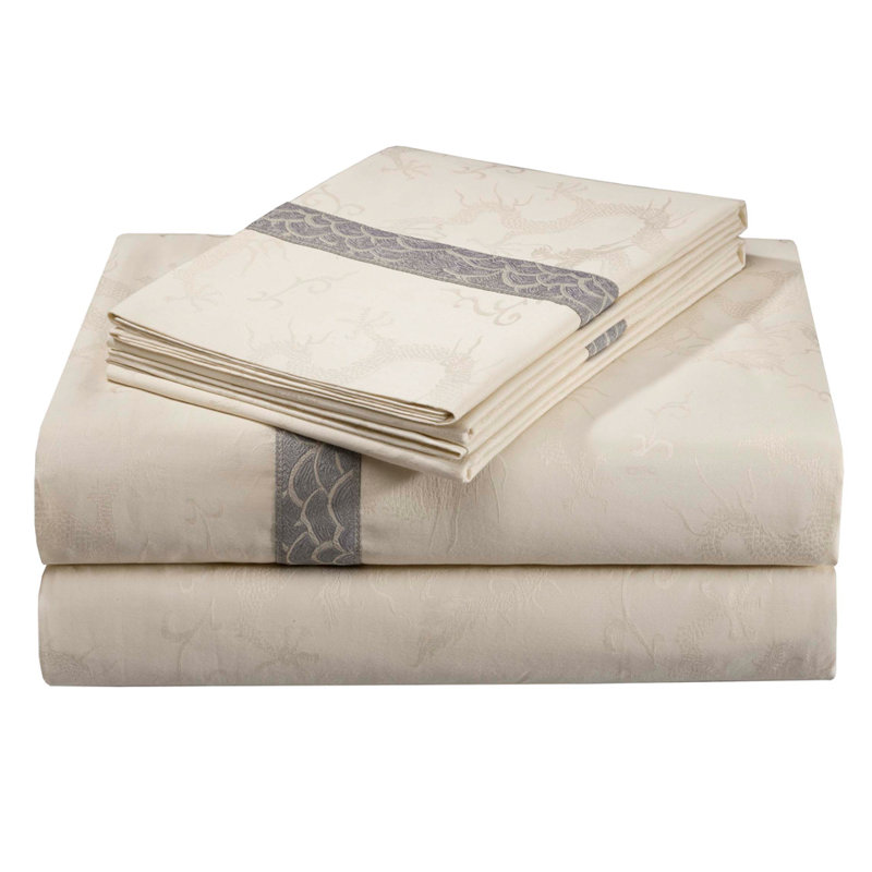 Lotus Temple Cotton Blend Geometric Sheet Set