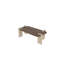 Table basse moderne, finition noyer et travertin, 47,2 po x 13,8 po x 23,6 po | Panneau de particules 100% mélaminé | Conception élégante pour les salons et les bureaux contemporains, assemblage facile requis-240014894