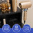 Halide Vanity Desk Table Set Stool with Tri-Fold Mirror, Adjustable Light Bulb-822922907