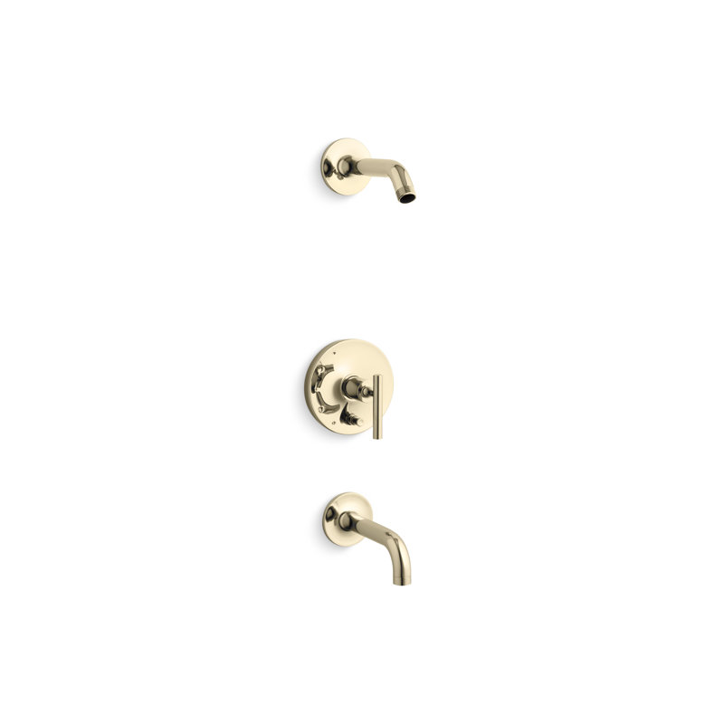 Purist Shower Faucet, Vibrant French Gold, Lever
