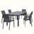 Malijah 6 - Person Patio Dining Set with Extendable Rectangular Table-97767134