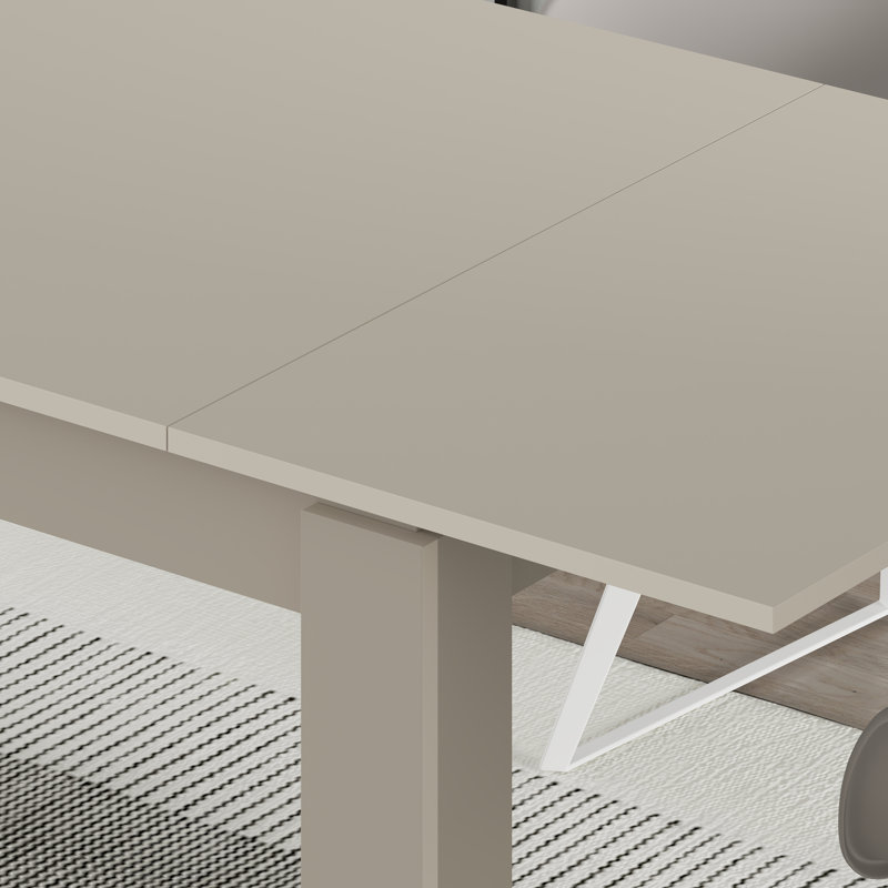 170 cm Extendable Rectangular Dining Table, Sandstone