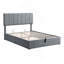 Lit plateforme double avec système de rangement hydraulique - gris-1997426026