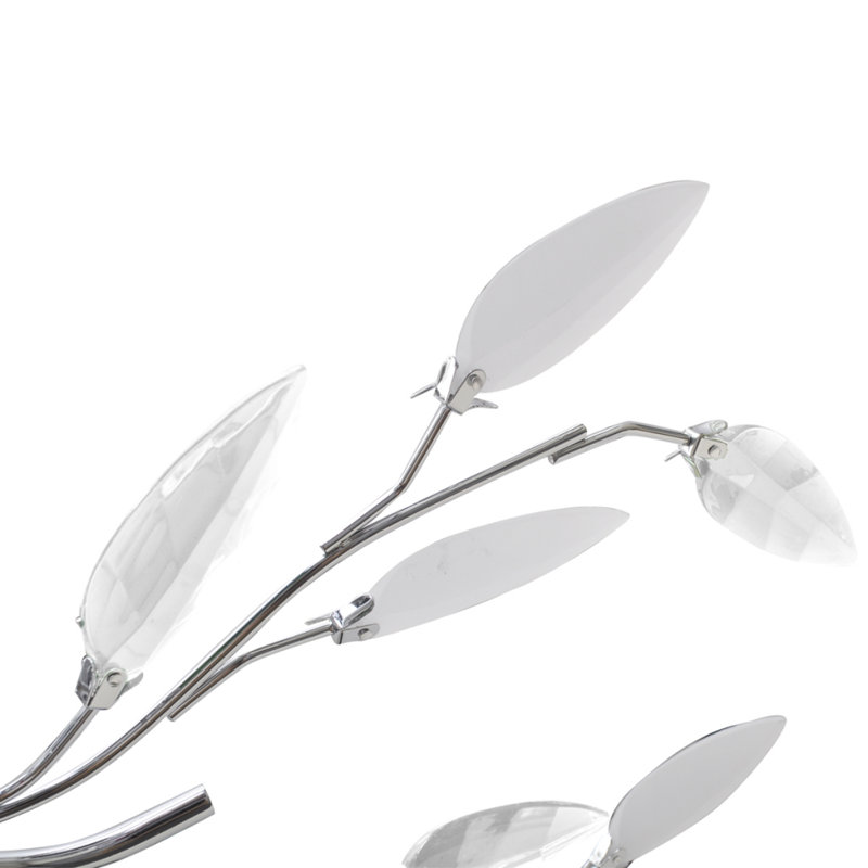 Semi Flush Mount, Clear/White