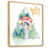 Toile avec cadre flottant brun