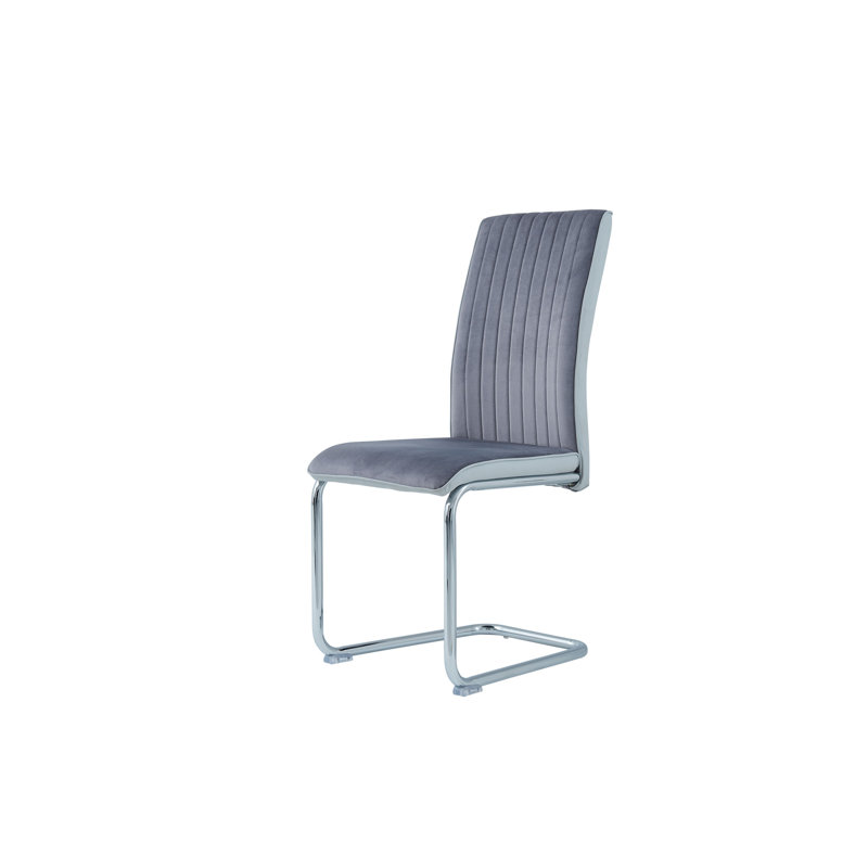 Table de salle à manger Godinez - Noir + 4 chaises Forma - Gris