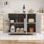 Îlot de cuisine en bois massif polyvalent avec de multiples caractéristiques fonctionnelles et un design élégant-283137594