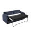 Canapé futon moderne de 79,13 pouces, lit en velours côtelé bleu, structure en métal, 2, support de 450 lb, canapé en éponge haute pour le salon, éponge, facile à assembler