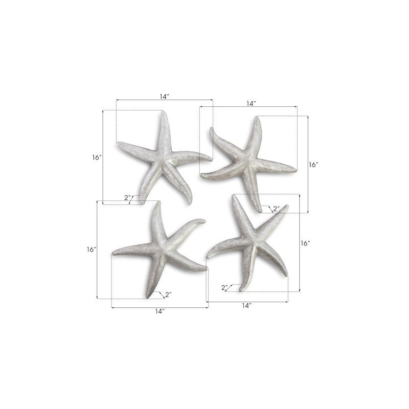 Animals 4 Piece Starfish Wall Décor Set