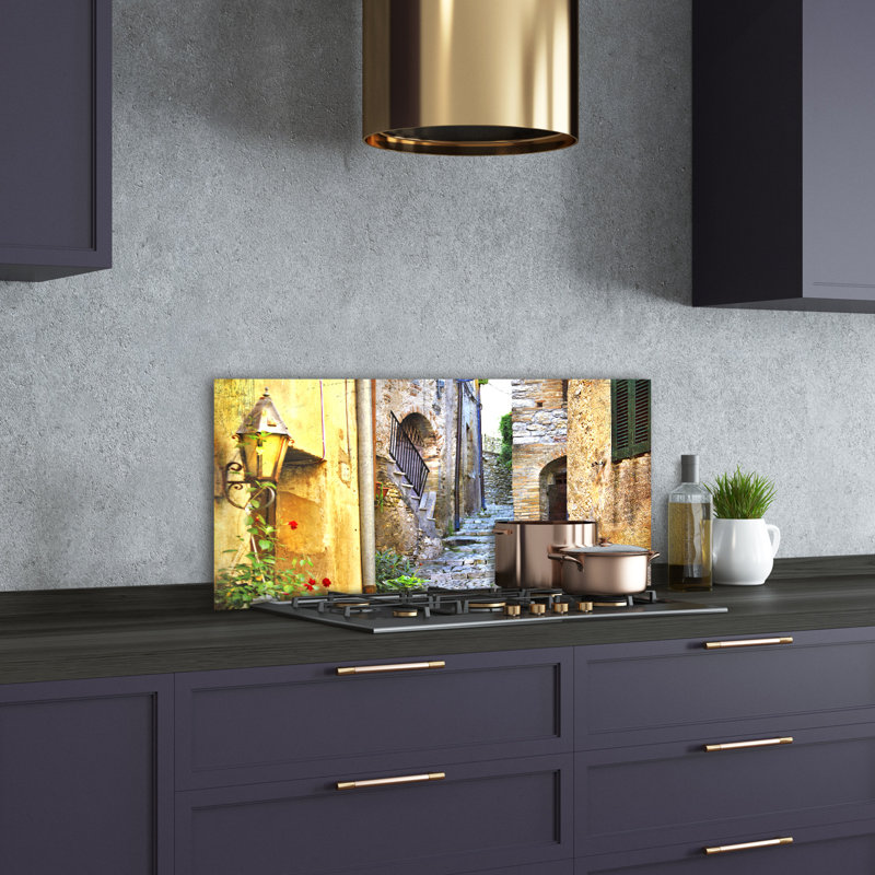 Barham 50cm W x 100cm L Glass Peel and Stick Panel