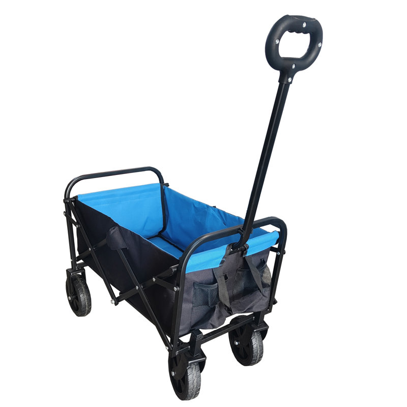 Mini chariot de plage pliable, Noir / Orange, H 3,02 pi x l 2,53 pi x P 1,27 pi