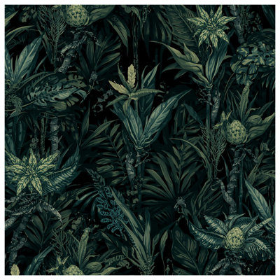 Tropical Jungle Foliage Quilted Bedspread All Sizes