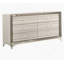 Commode horizontale en bois manufacturé avec 6 tiroirs