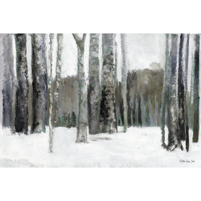 Forêt d'hiver par Stellar Design Studio - impression, L 12 po x H 8 po, Toile tendue