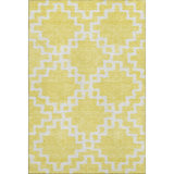 Premium Machine Washable Prisco Yellow Rug