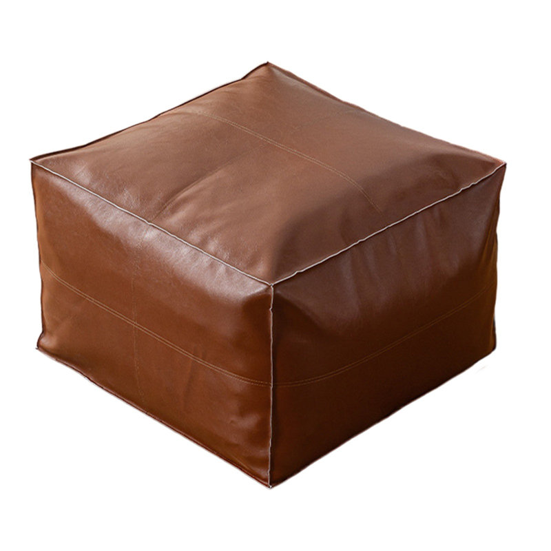 17.7X15.7in Lazy Sofa Dedicated Footstool For Home Use Made Of Leather For Storing Old Clothes Toys And Storage Tools Suitable For Sitting And Changing Shoes