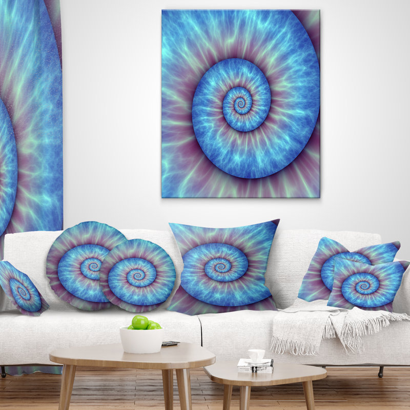 Coussin décoratif à motif fibonacci