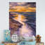 Fleurs roses et mauves après le coucher du soleil - reproduction sur toile-645821476-645821914