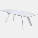Extendable Metal Base Dining Table