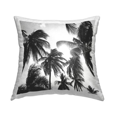 Tropical Summer Palm Trees View Outdoor Printed Pillow by Natalie Carpentieri