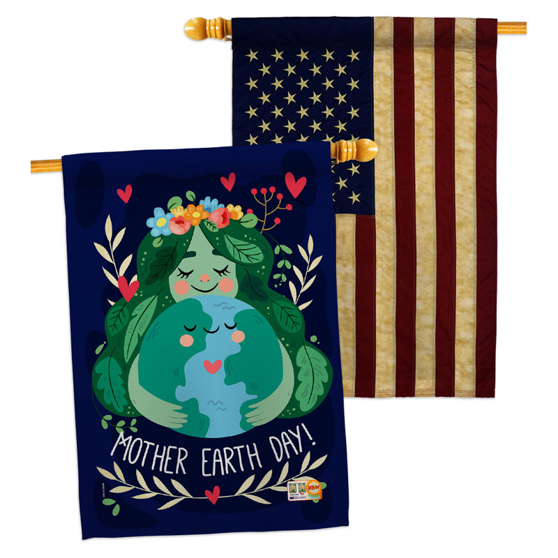 Drapeau de maison à 2 côtés en polyester / mélange de polyester 40 x 28 po