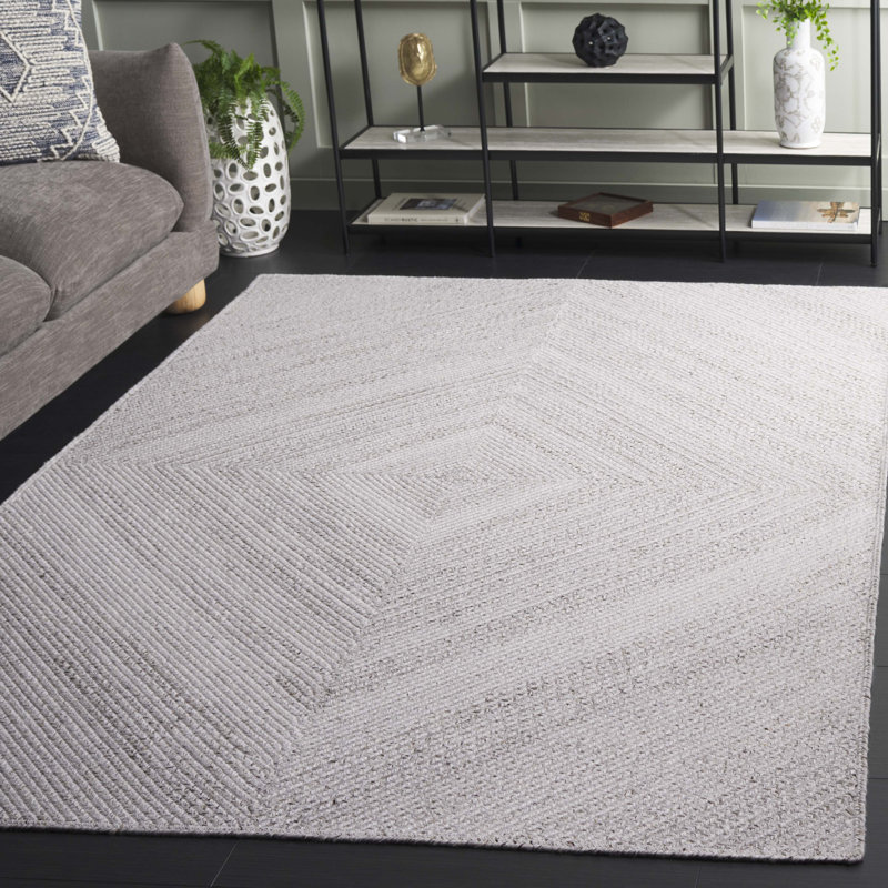 Braided 806 Hand Woven Pet Yarn Pile Geometric Rug, Rectangle 2'3" x 4'