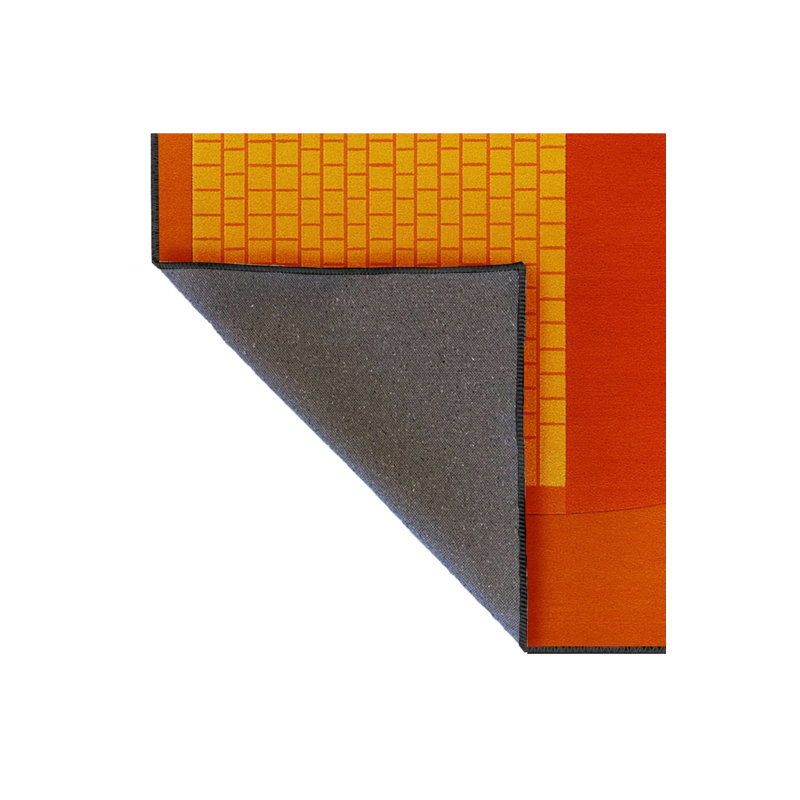 Tapis tissé à motif géométrique rouge Mosso, 2'6" x 4'11"