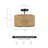 Stutz Rattan Semi Flush Mount