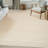 Anerinda Solid Hand Loomed Wool/Cotton Area Rug in Beige-995646750