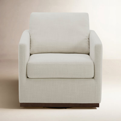 Bobbi Upholstered Swivel Armchair with Reversible Cushions