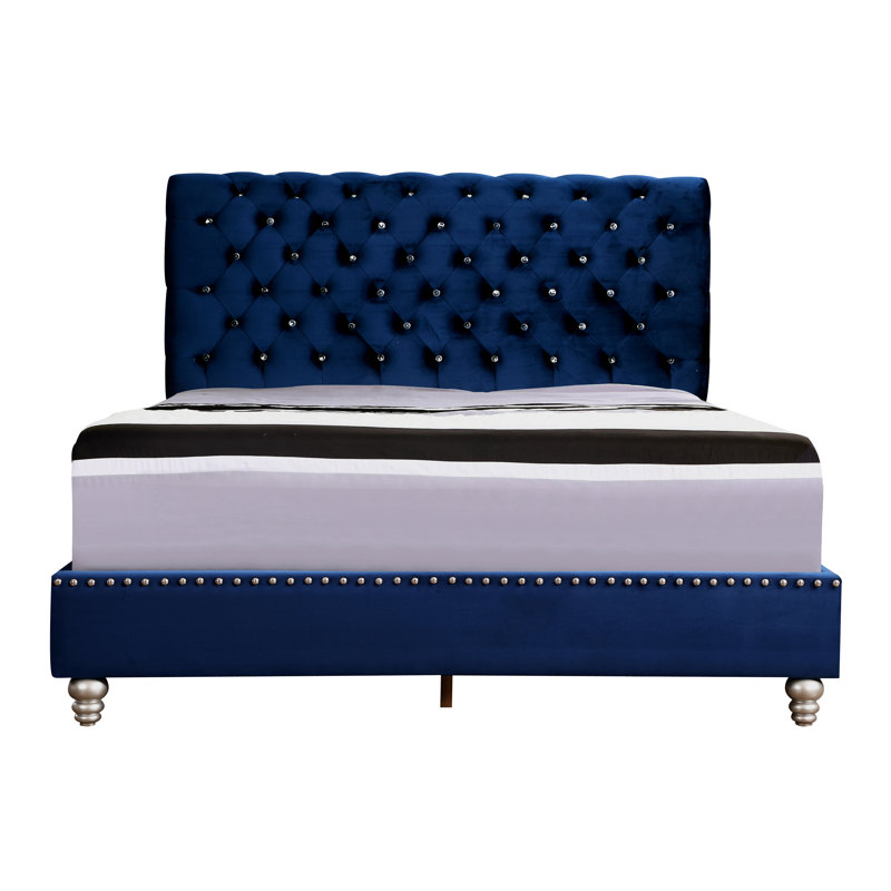 Transitional Upholstered Bed