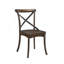 Ensemble de 2 chaises d'appoint de salle à manger en chêne foncé
