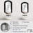 Black Mid Century Fusion IV - Midcentury Modern Asymmetrical Unique Wall Mirror Decor, Grey Cylinder Large Mirror, Printed Metal Art-1456659111