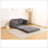 55 Inch 3 Fold Convertible Futon Couch Sofa Bed, Velvet Linen Fabric, Perfect for Small Spaces and Multi-Functionality, Dark Gray