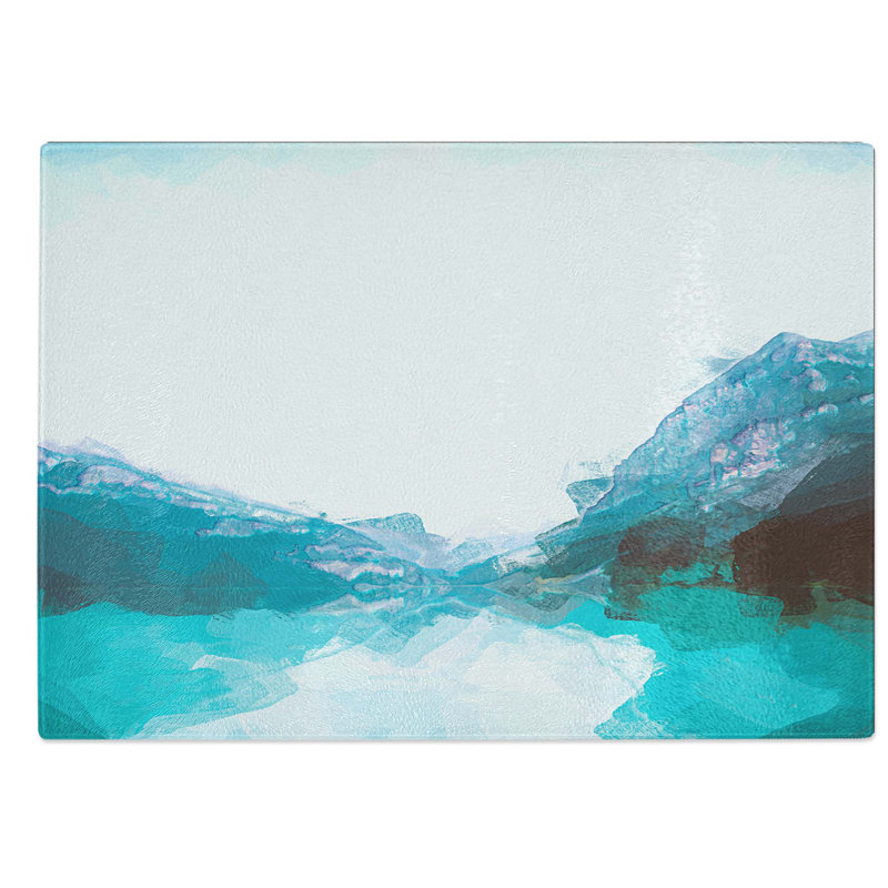 Glass Lake Louise in Canada Abstract Art Chopping Board, 28.5 cm W x 20 cm L