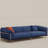 Blue Bauhaus Mid-Century Designer Sofa