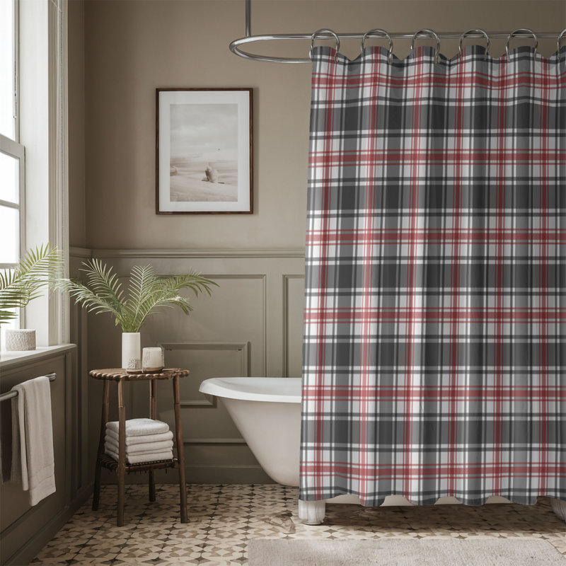 Rideau de douche Bright Tartan Bright_0043, H 74 po x l 71 po