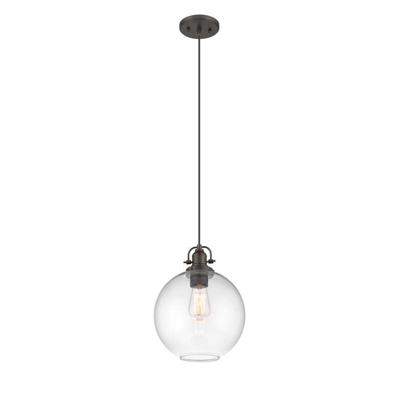 Luminaire suspendu sphère 1 lumière Hampstone, Bronze