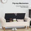 Banc de rangement en lin Junainah