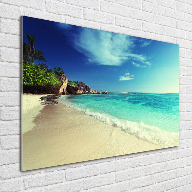 Seychelles Beach - No Frame Print on Glass
