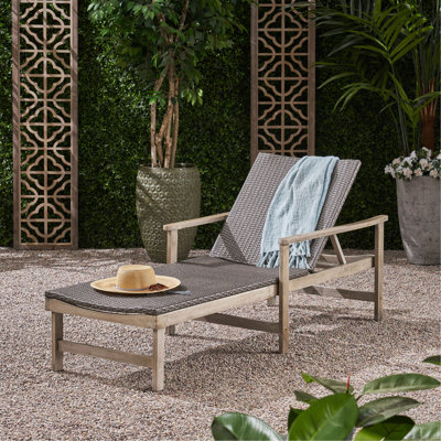 Chaise longue Hampton Wood + Wicker