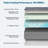 Gray Memory Foam Mattress With Green Tea & Bamboo Charcoal Infusion, Medium Firmness,Vacuum Compressed For Easy Storage, Suitable For All Sleeping Positions-332555083-332555079